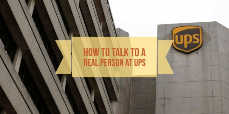 Talk to A Real Person At UPS