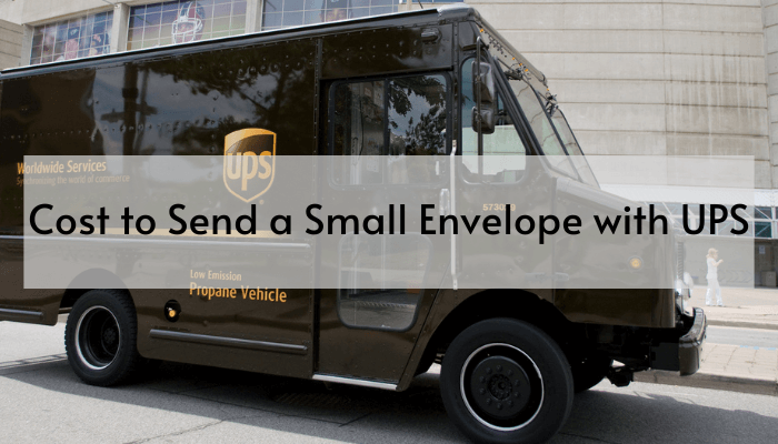 Cost to Send a Small Envelope with UPS